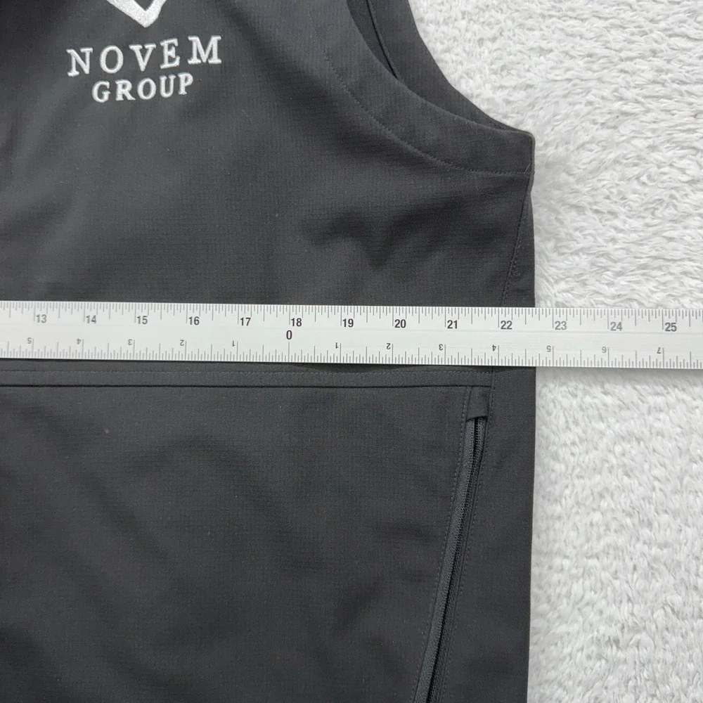 The North Face Mens Black Softshell Full Zip Vest Novem Group Logo Large